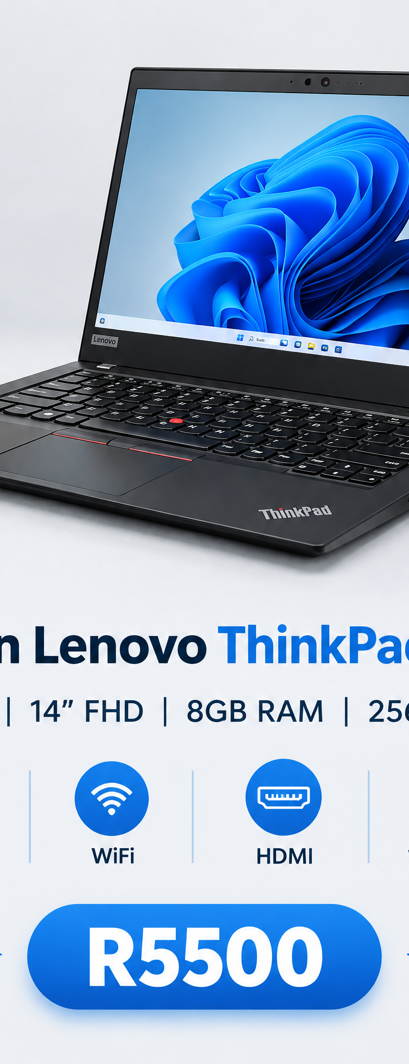 8th Gen Lenovo ThinkPad T490s Core i5, 14” FHD